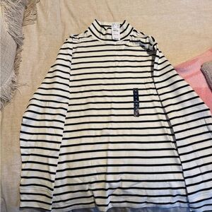 Striped Black and White Turtleneck